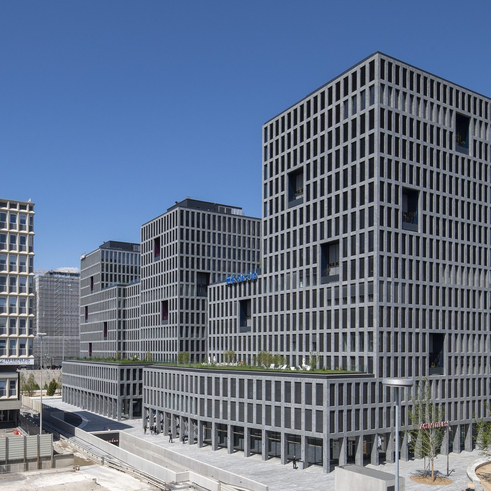 Fassade der Börse in Zürich. Kösseine Granit