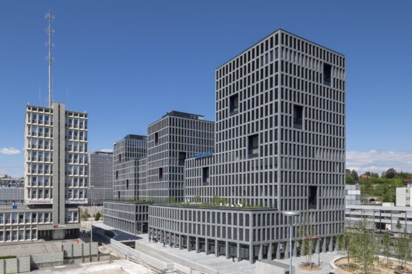 Fassade der Börse in Zürich. Kösseine Granit