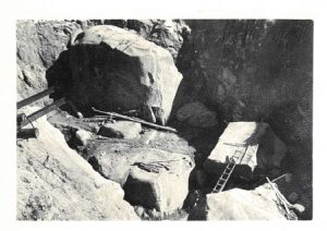 Kösseine Granit beim Abbau im Steinbruch Kösseine bei Kleinwendern